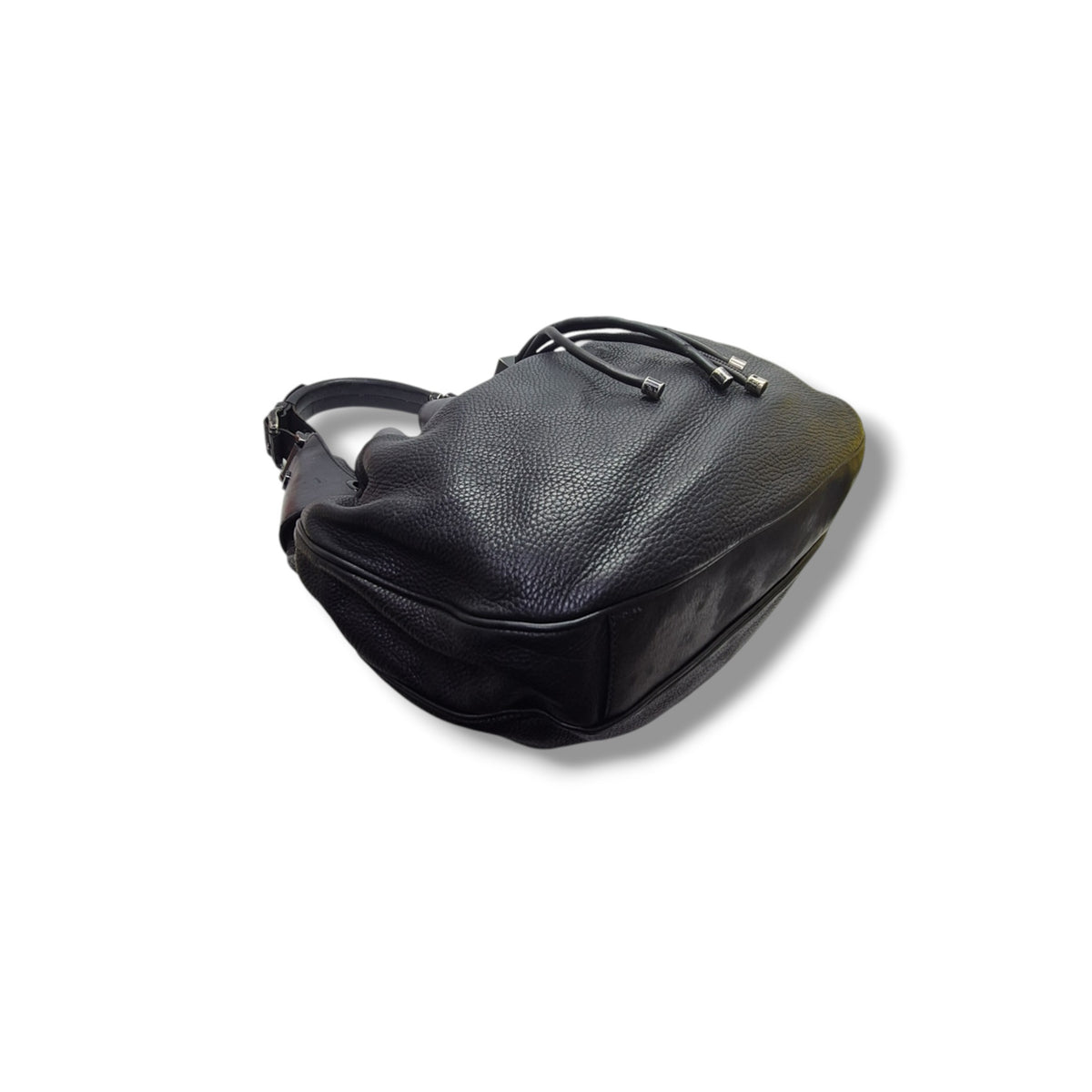 Burberry Prorsum Large Warrior Leather Hobo Bag (Black)