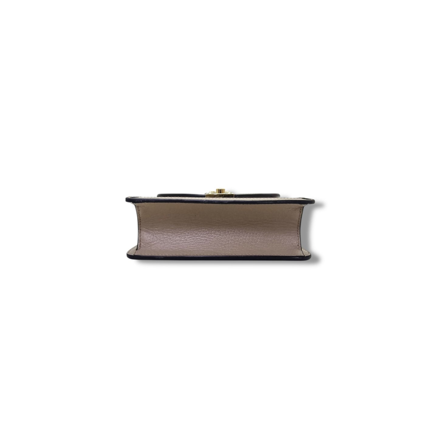 Gucci GG Supreme Canvas Ophidia Lock Mini Crossbody Bag Ghw (Beige)