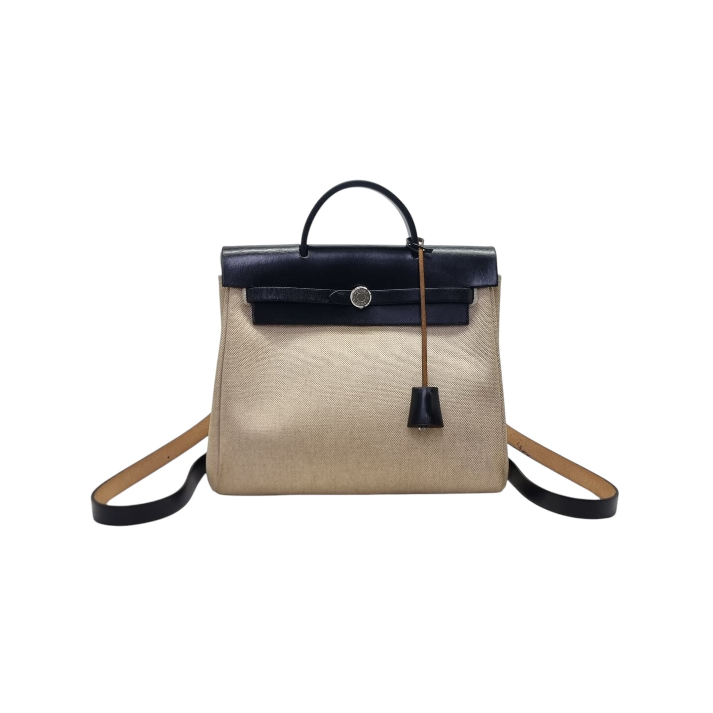 Hermes Herbag 2 IN 1 Canvas Backpack Phw (Beige/Black)