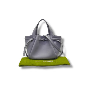 Tory Burch Romy Pebbled Leather Tote Shw (Grey)