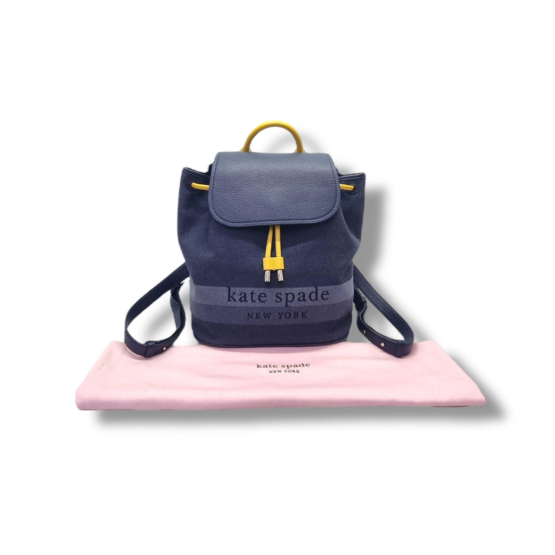 Kate Spade Sinch Denim Leather Backpack Medium Shw (Blue)