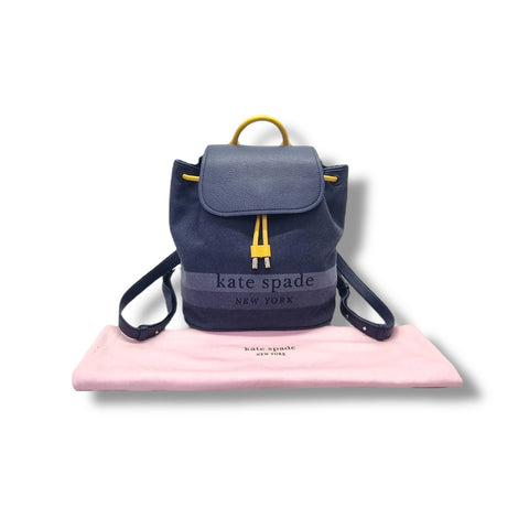 Kate Spade Sinch Denim Leather Backpack Medium Shw (Blue)