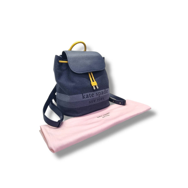 Kate Spade Sinch Denim Leather Backpack Medium Shw (Blue)