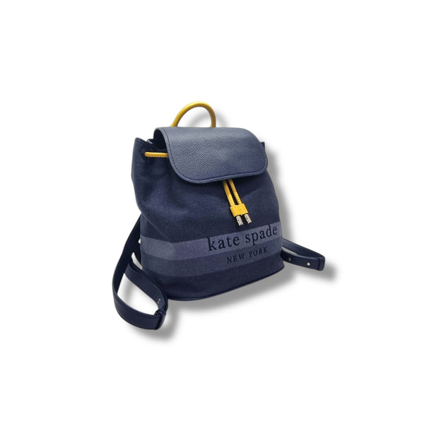 Kate Spade Sinch Denim Leather Backpack Medium Shw (Blue)