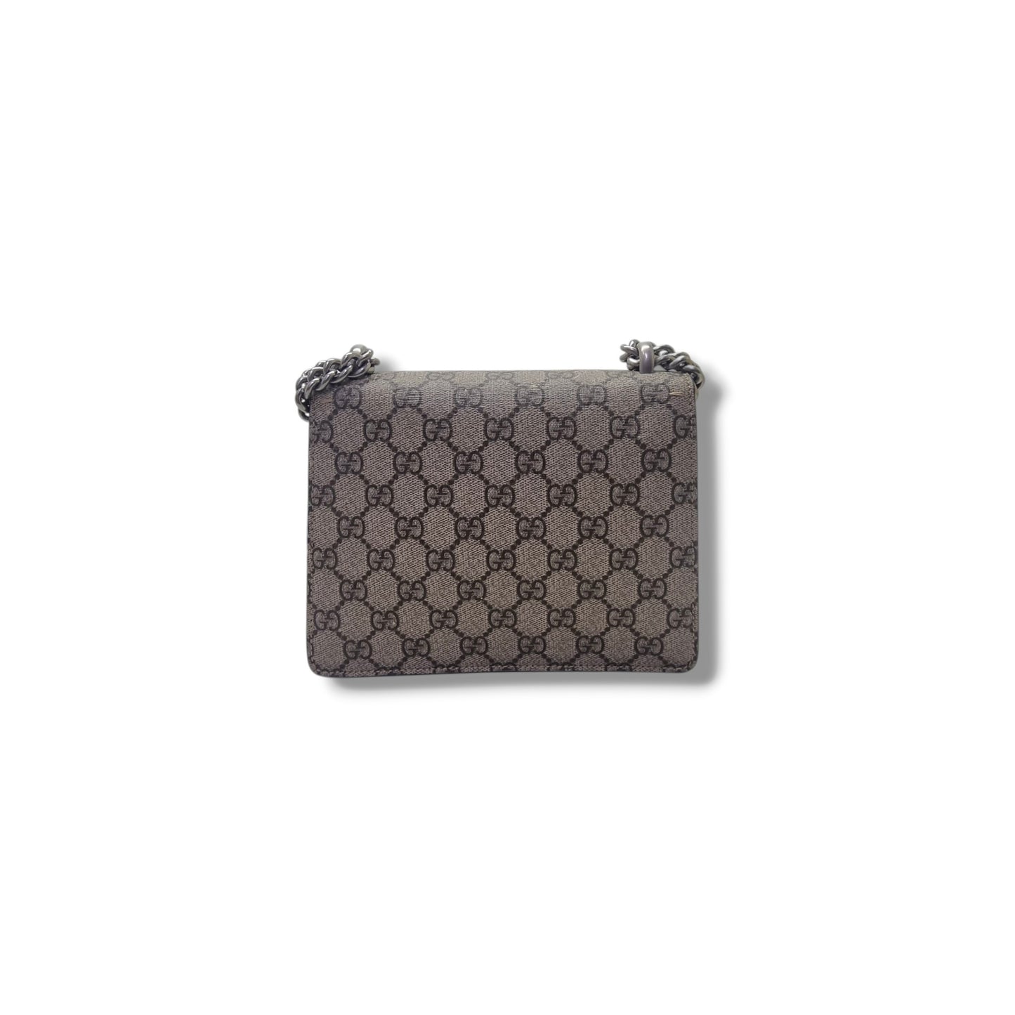 Gucci GG Dionysus Supreme Mini Leather Crossbody Shw (Beige/Brown)
