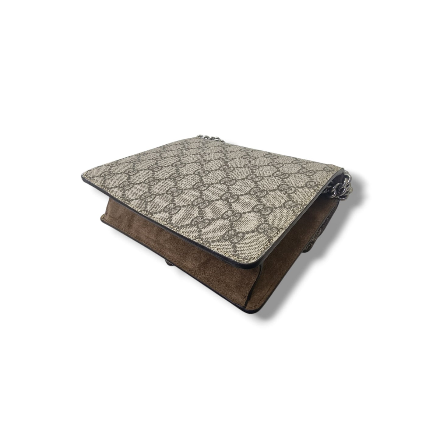 Gucci GG Dionysus Supreme Mini Leather Crossbody Shw (Beige/Brown)