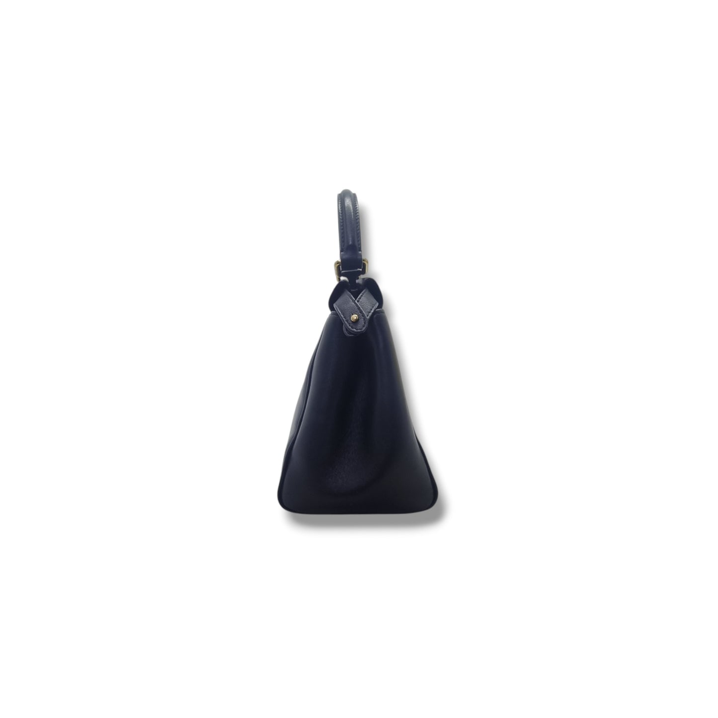 Fendi Peekaboo Mini Soft Leather Tote Bag Ghw (Black)