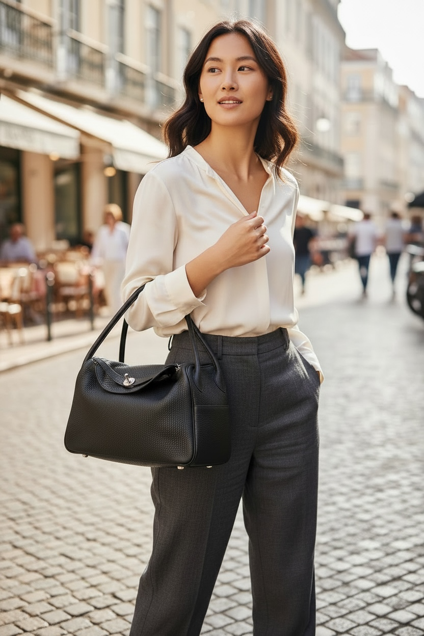 Hermes Lindy 30 Clemence Shw (Black)