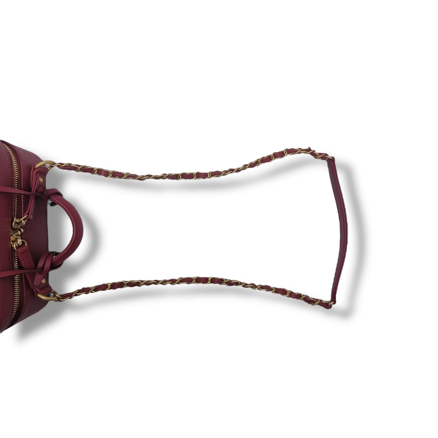 Chanel Filigree Vanity Case Caviar Ghw (Burgundy)