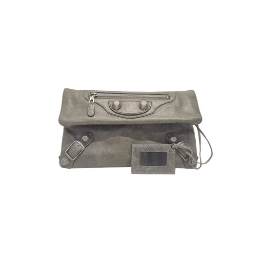 Balenciaga Giant 21 Envelope Clutch Lambskin Leather Shw (Grey)