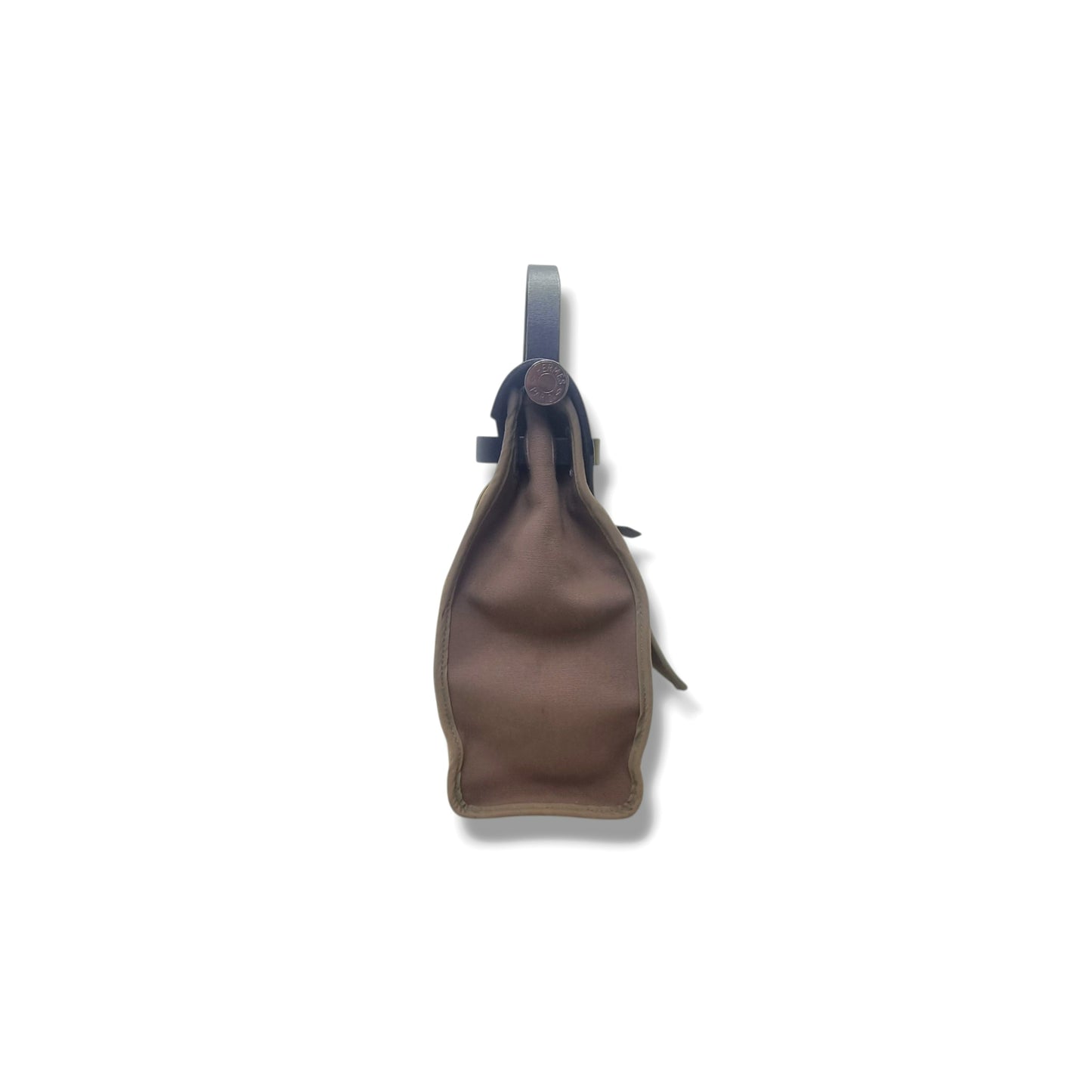 Hermes Herbag Zip PM 31 Canvas Hunter Cowhide Leather Shw (Brown/Black)