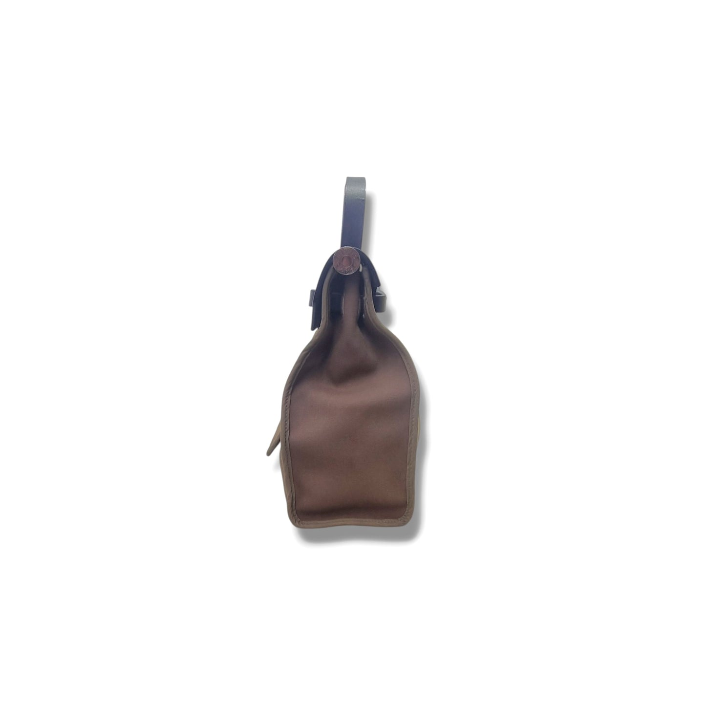 Hermes Herbag Zip PM 31 Canvas Hunter Cowhide Leather Shw (Brown/Black)