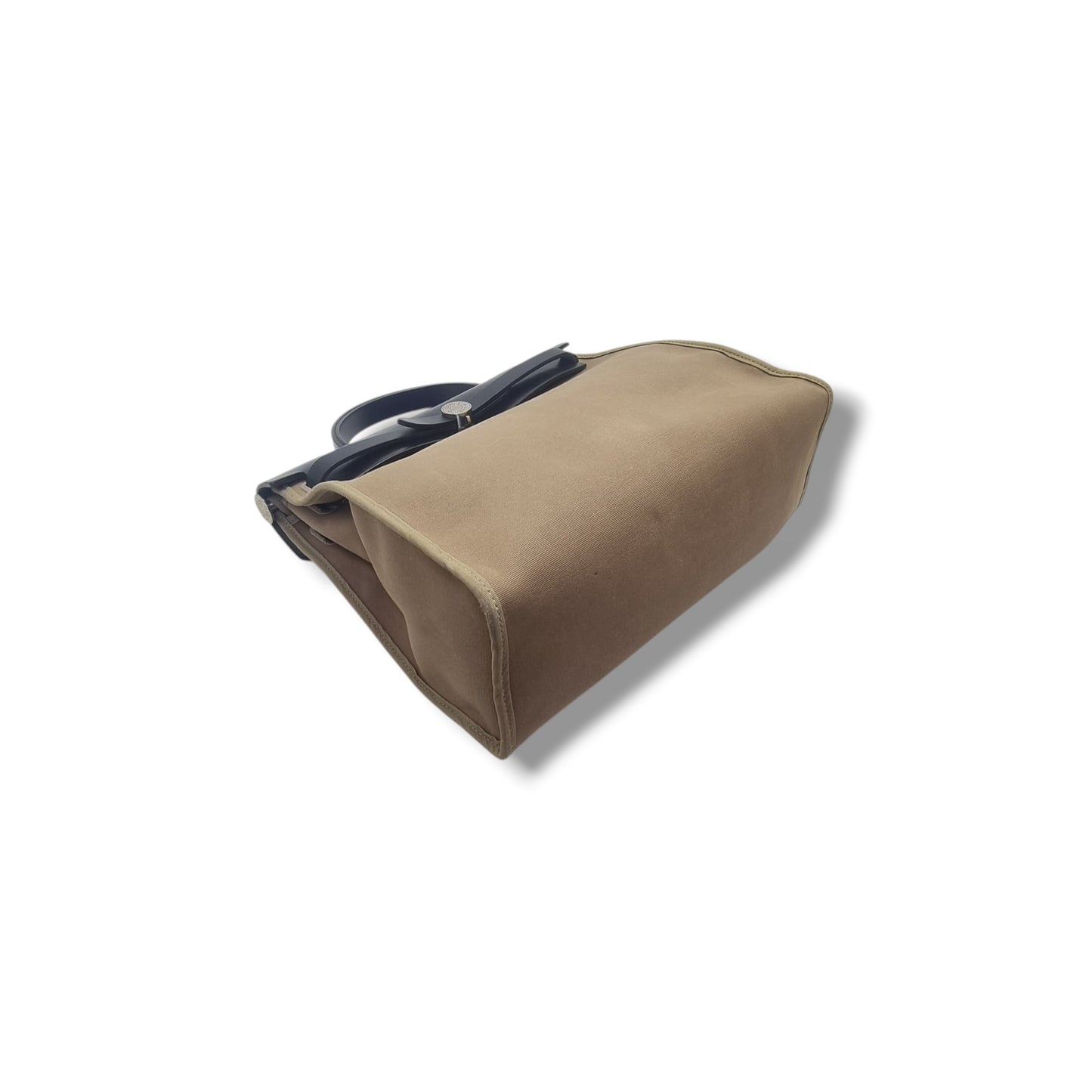 Hermes Herbag Zip PM 31 Canvas Hunter Cowhide Leather Shw (Brown/Black)