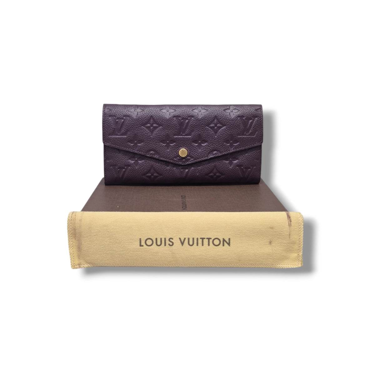 Louis Vuitton Curieuse Wallet Monogram Empriente Aube/Purple Ghw