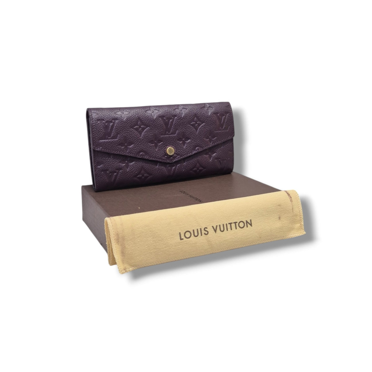 Louis Vuitton Curieuse Wallet Monogram Empriente Aube/Purple Ghw