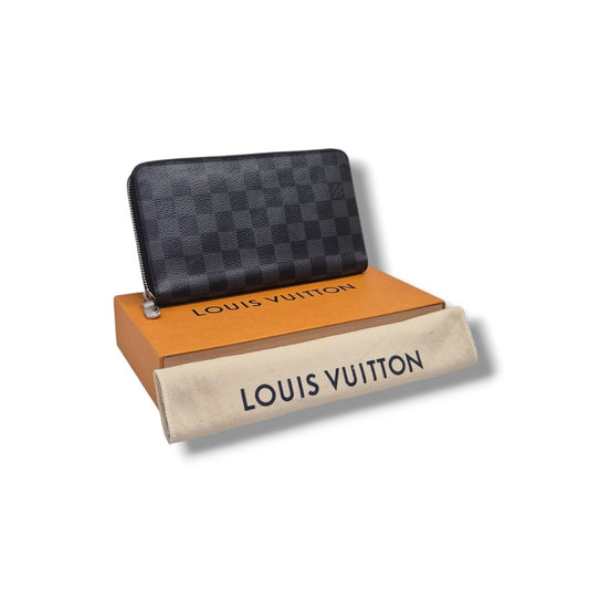 Louis Vuitton Zippy Organizer Wallet Damier Graphite Shw