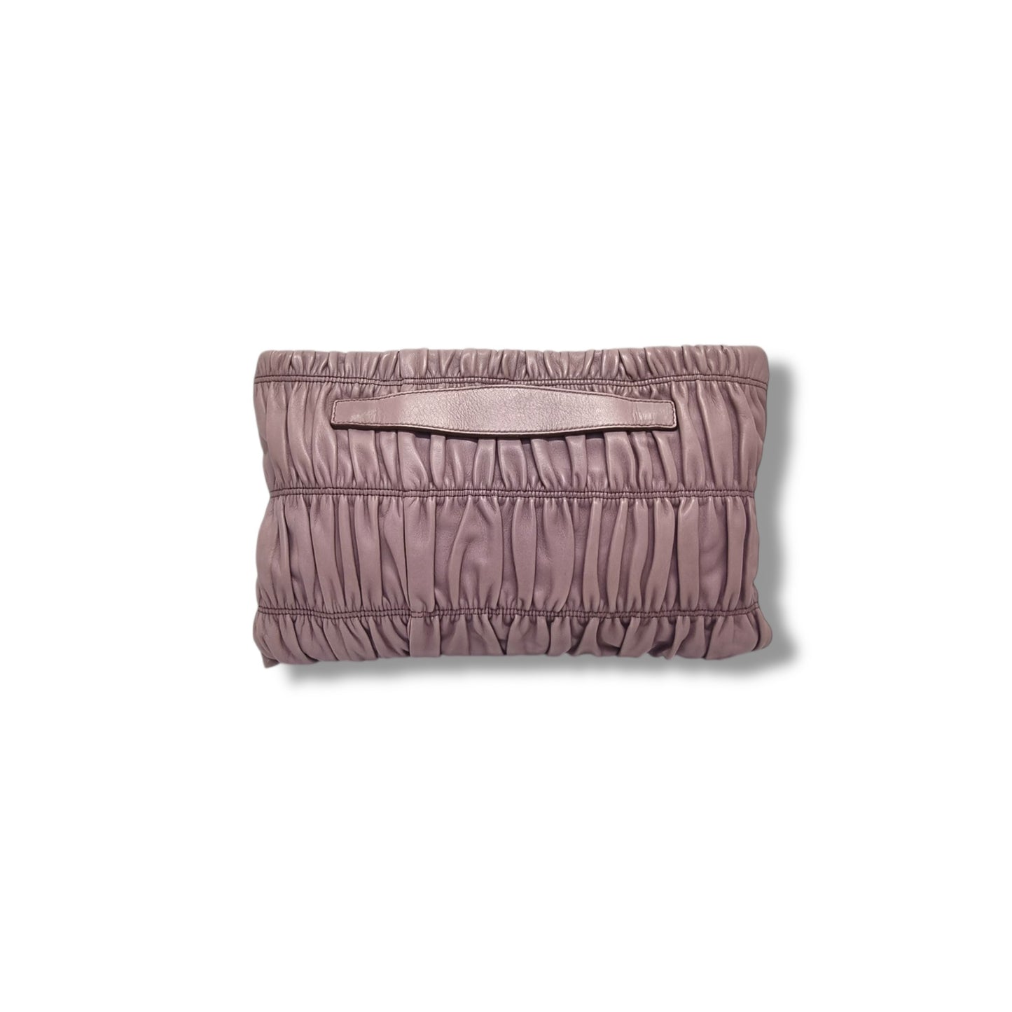 Prada Nappa Gaufre Leather Clutch Ghw (Pink)