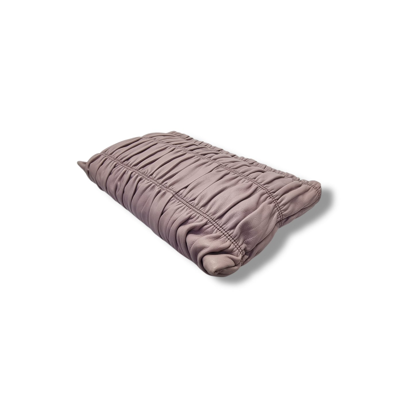 Prada Nappa Gaufre Leather Clutch Ghw (Pink)