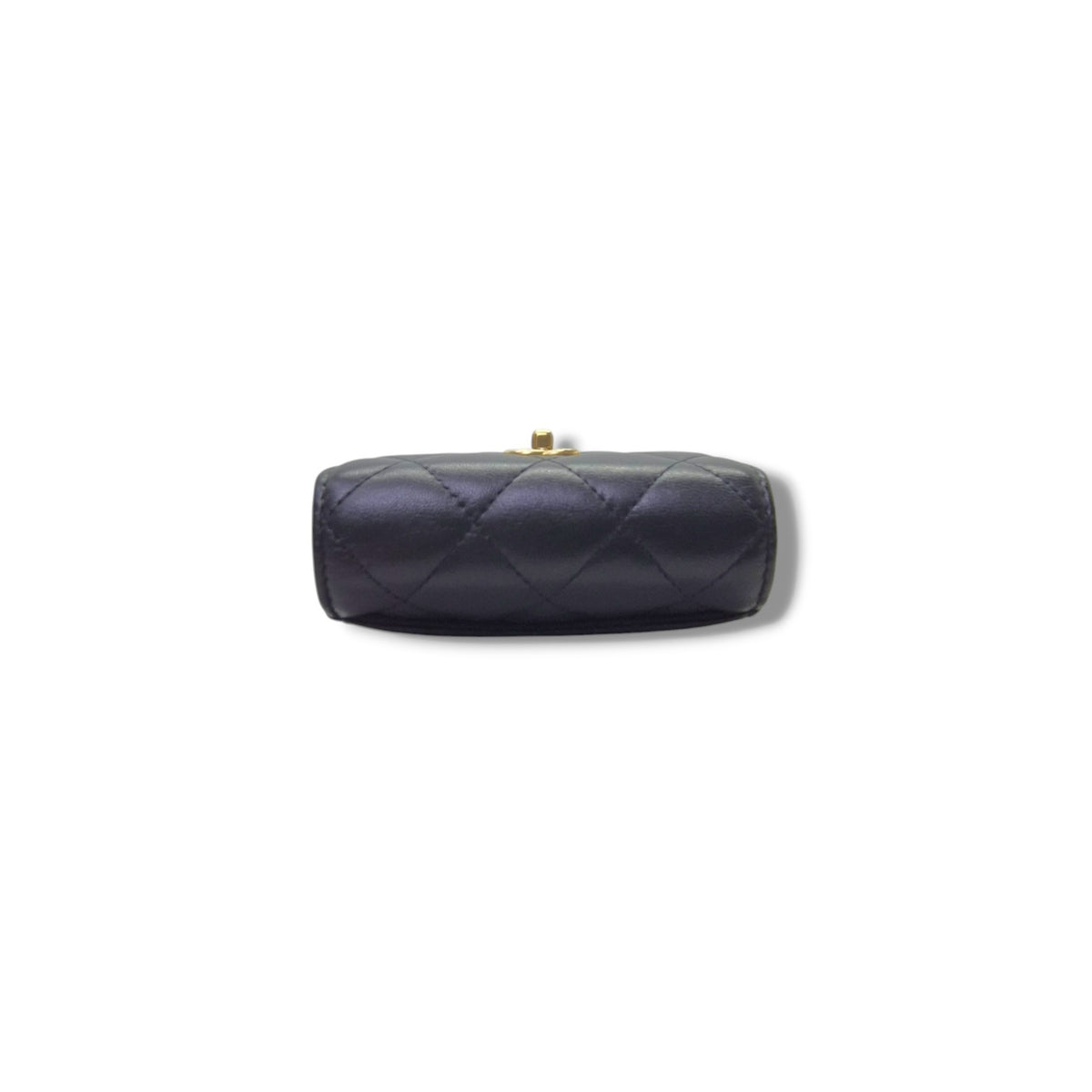 Chanel Pearl Crush Flap Wallet/Card Holder On Chain Lambskin Ghw (Black)