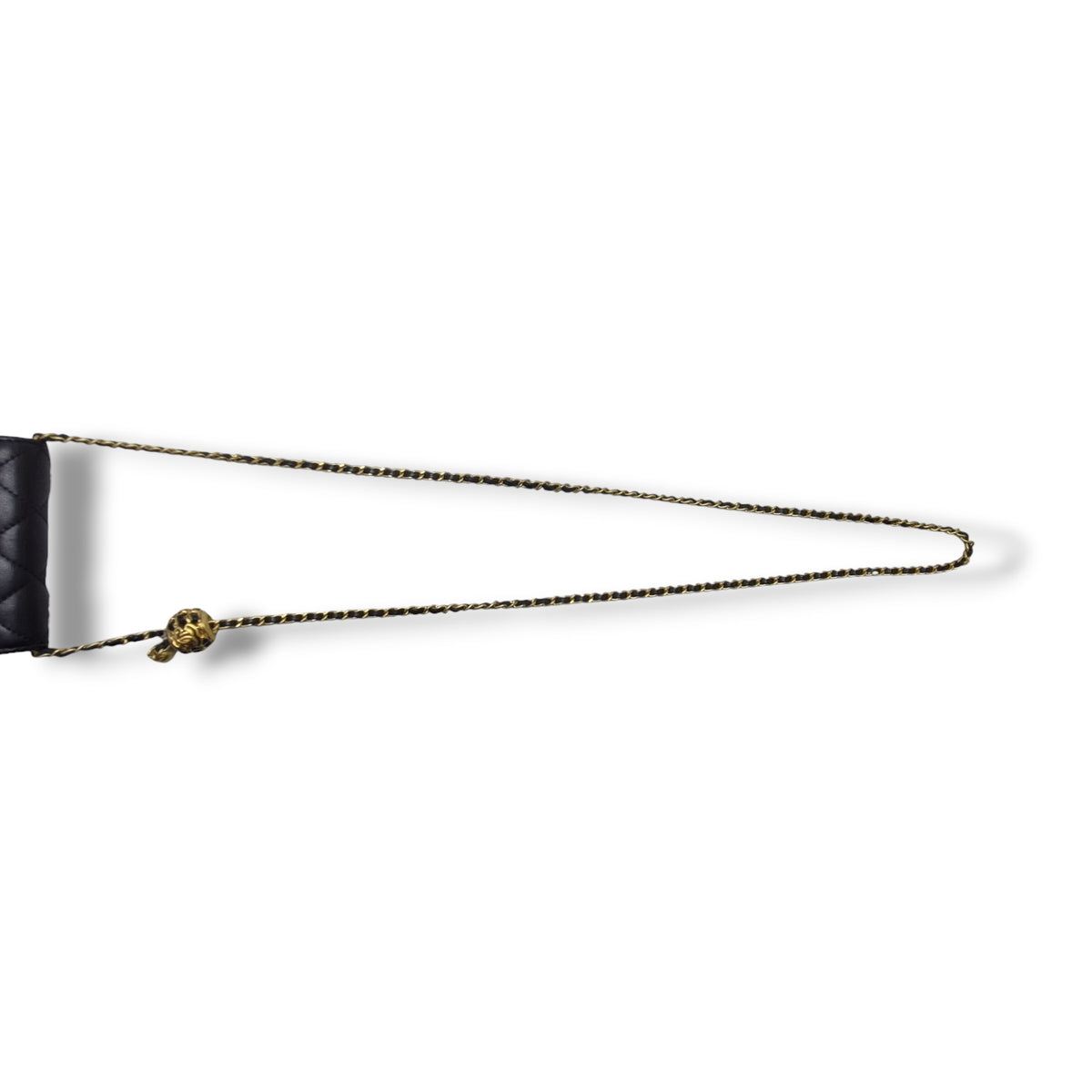 Chanel Pearl Crush Flap Wallet/Card Holder On Chain Lambskin Ghw (Black)