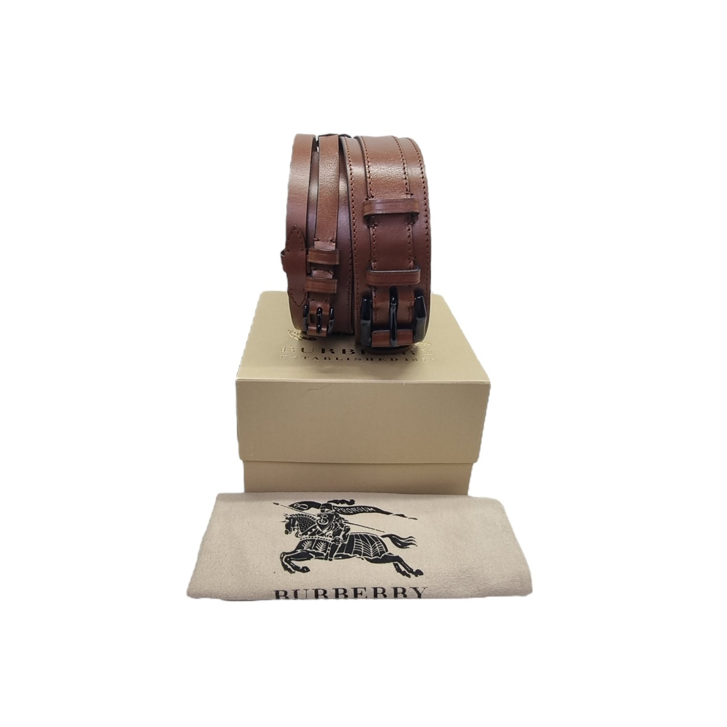 Burberry Leather Belt Black Hw (Brown)