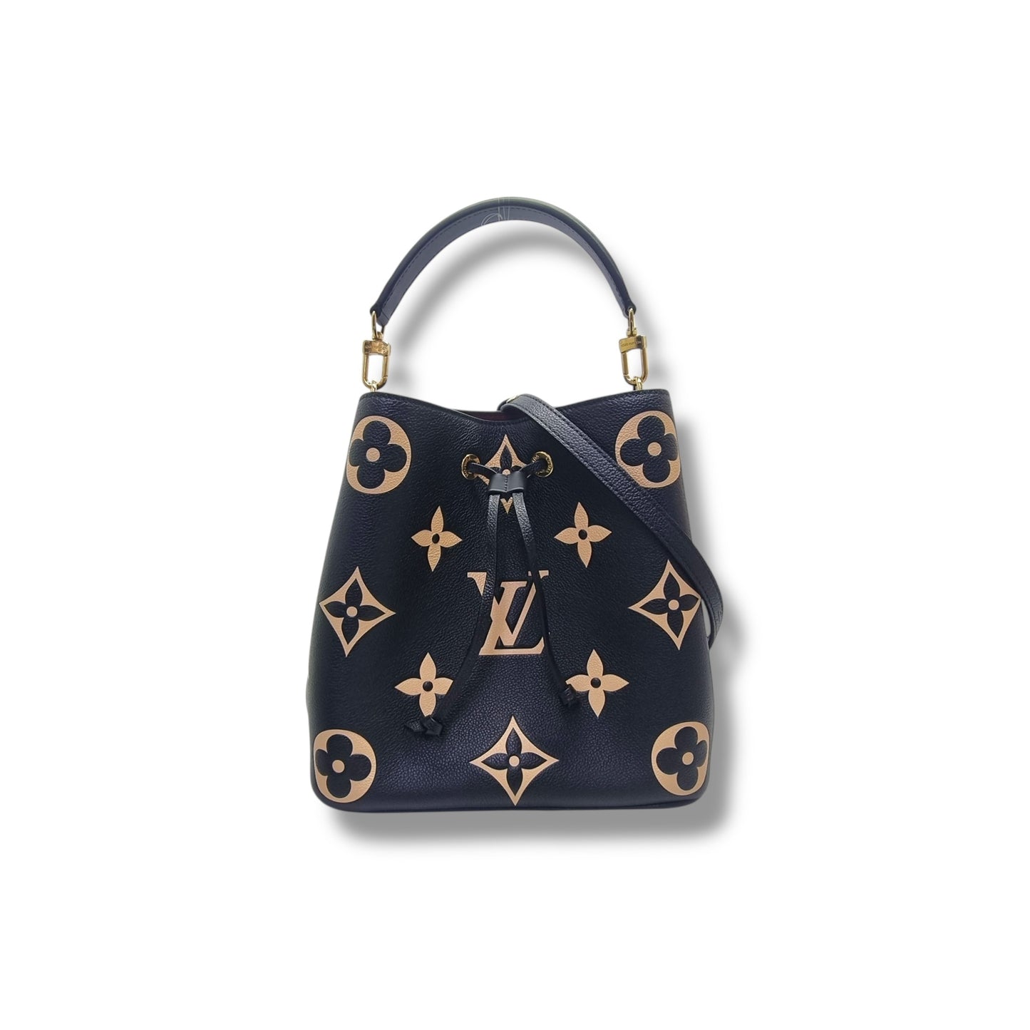 Louis Vuitton Neo Noe MM Bicolour Monogram Empriente Leather Ghw (Black/Beige)