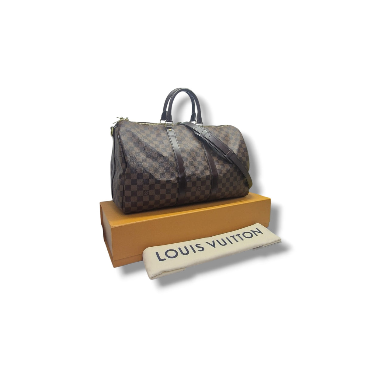 Louis Vuitton Keepall 45B Damier Ebene Ghw