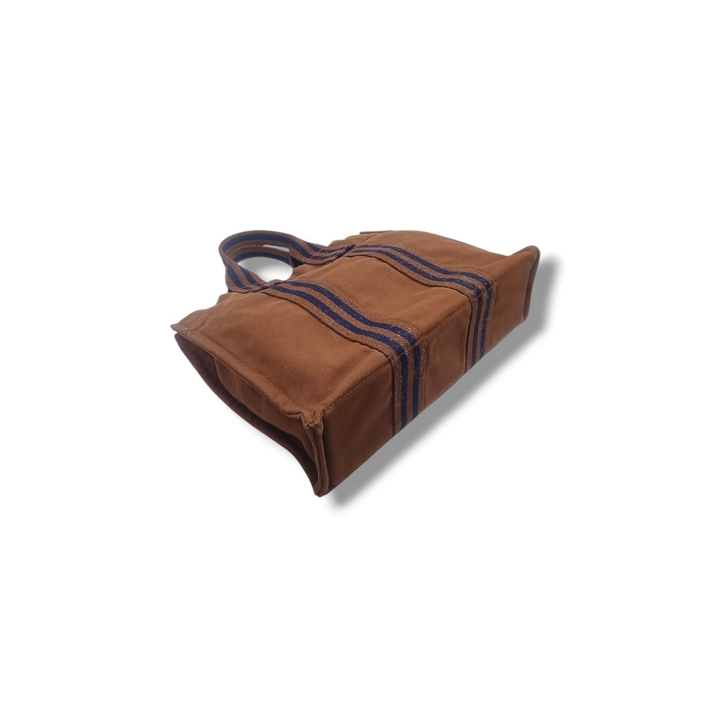 Hermes Fourre Tout PM Canvas Top Handle Phw (Brown)