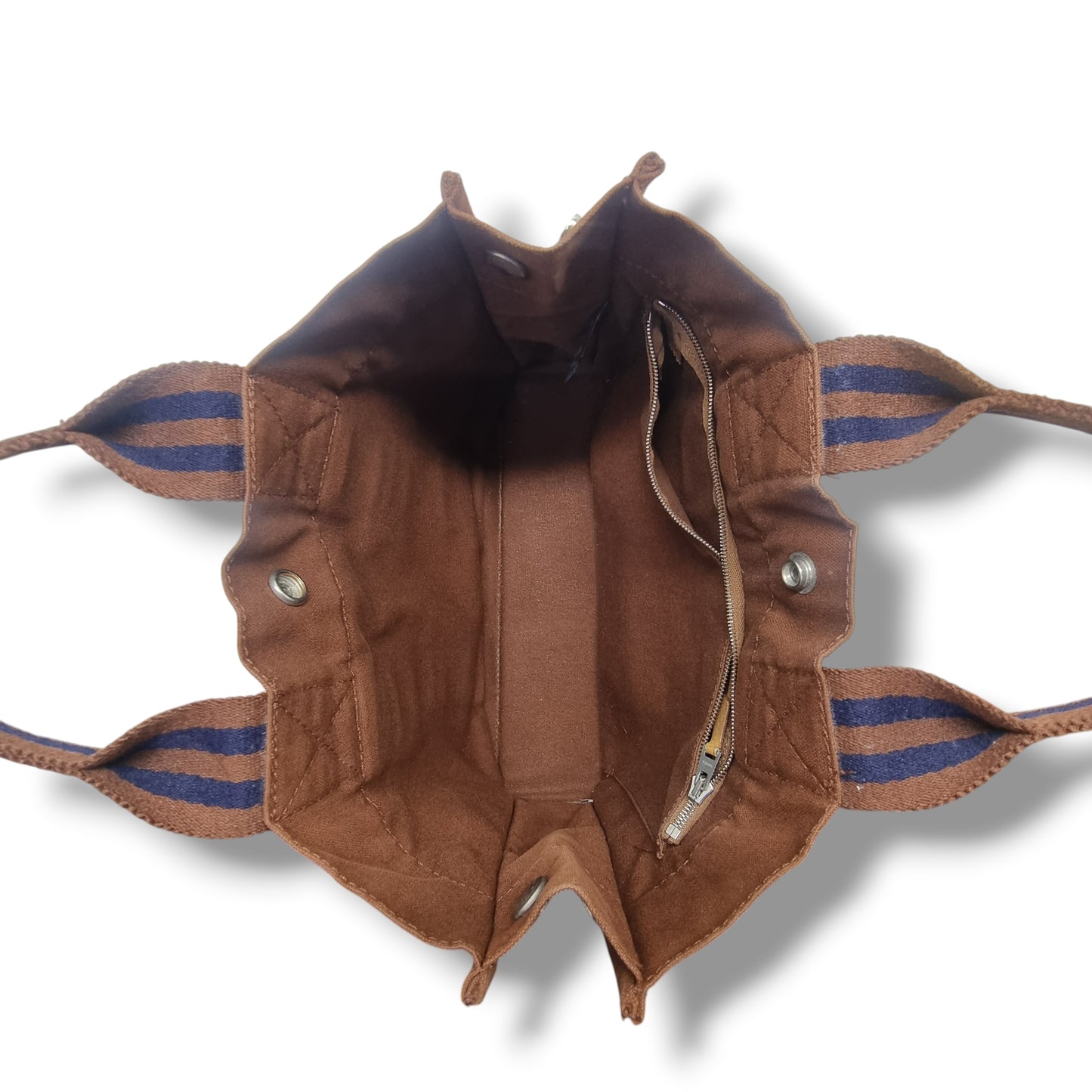 Hermes Fourre Tout PM Canvas Top Handle Phw (Brown)