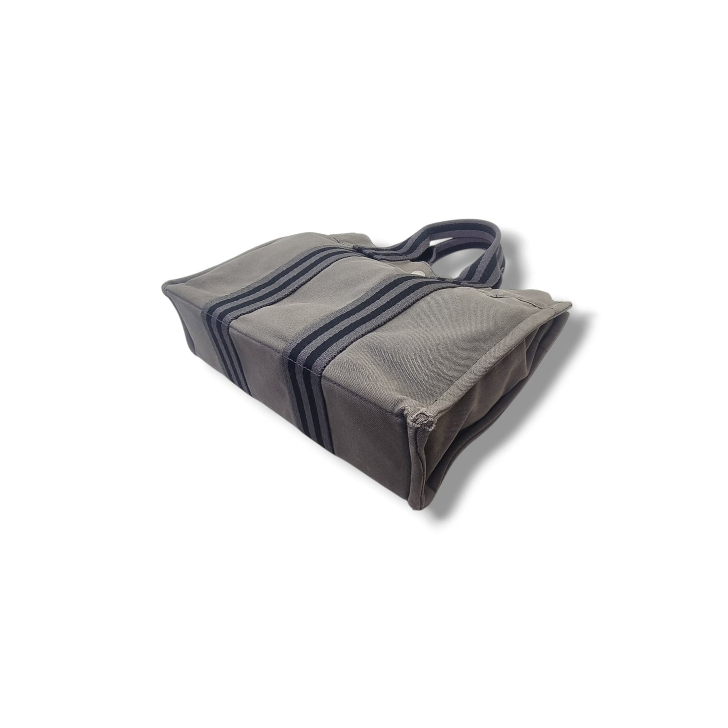 Hermes Fourre Tout PM Canvas Top Handle Phw (Grey)