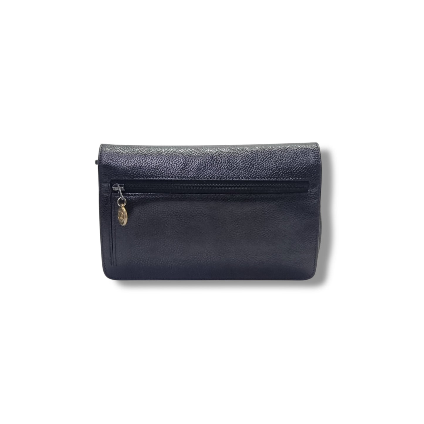 Chanel Vintage Wallet On Chain Caviar Ghw (Black)