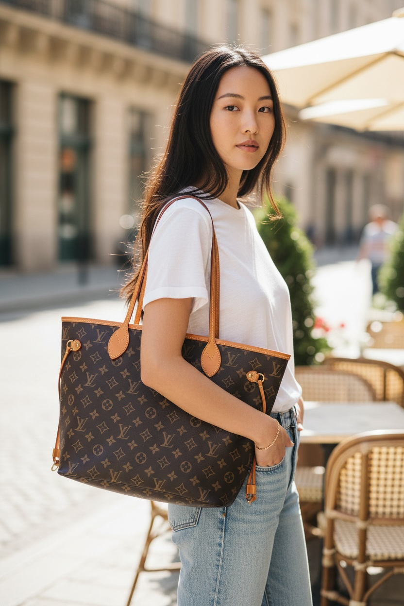 Louis Vuitton Neverfull MM Monogram Ghw