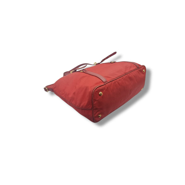 Prada BR4253 Nylon Tote Bag Ghw (Red)