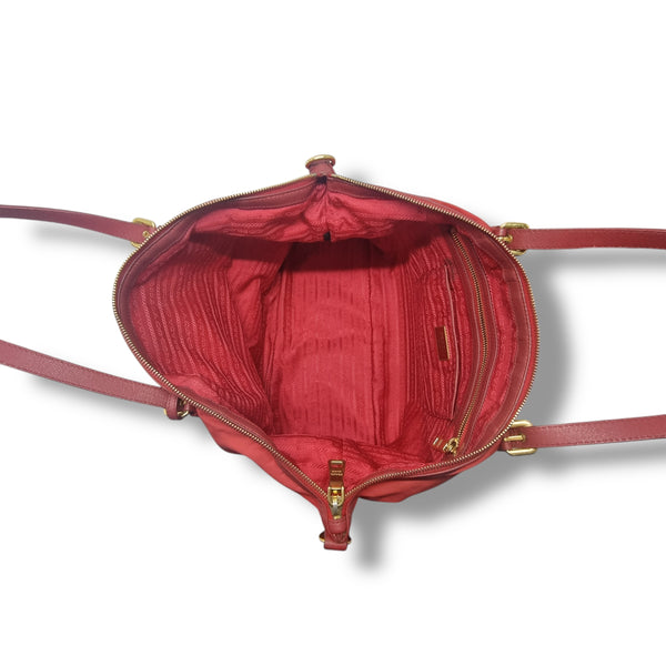 Prada BR4253 Nylon Tote Bag Ghw (Red)