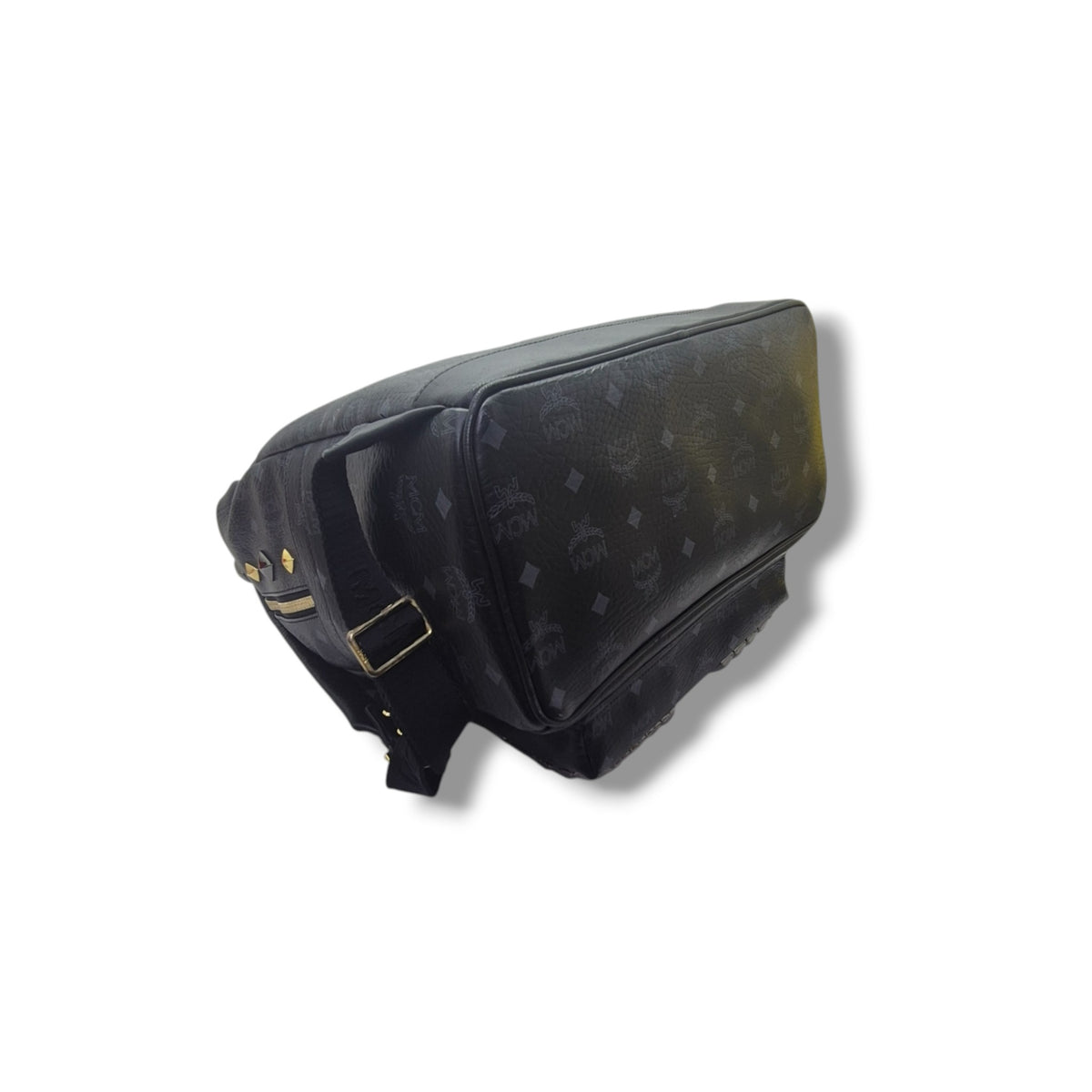MCM Visetos Stack Studded Leather Backpack Ghw/Shw (Black)