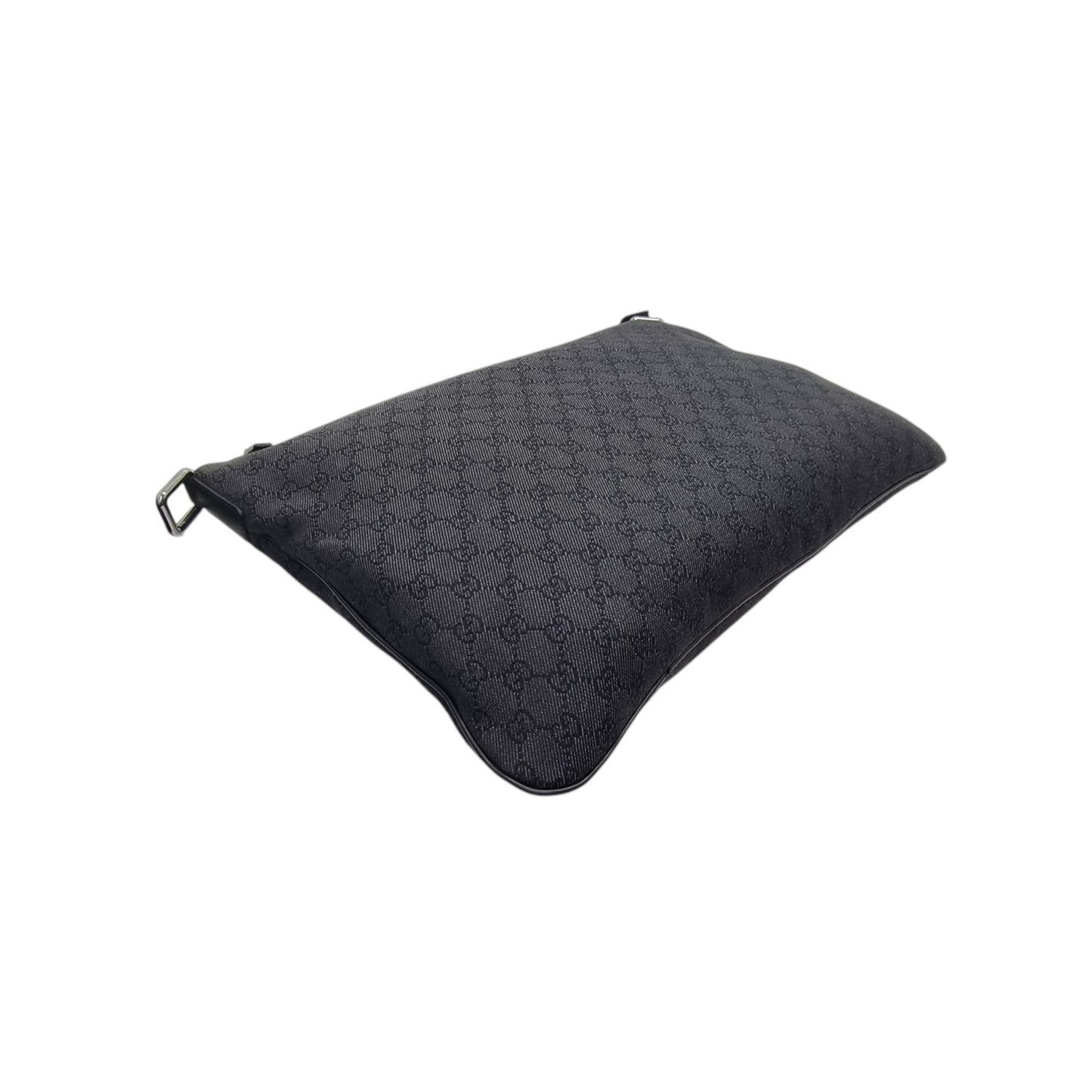 Gucci GG Denim Monogram Messenger Large Bag Shw (Black)