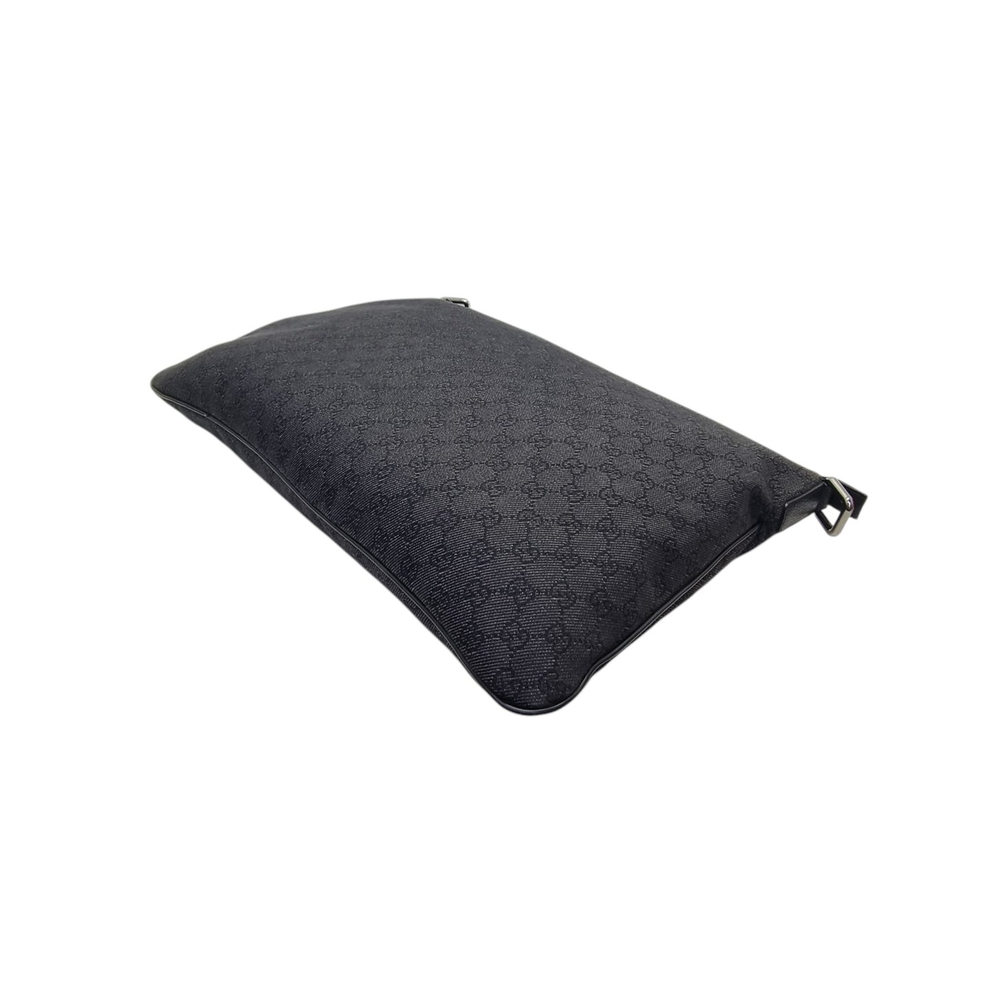 Gucci GG Denim Monogram Messenger Large Bag Shw (Black)
