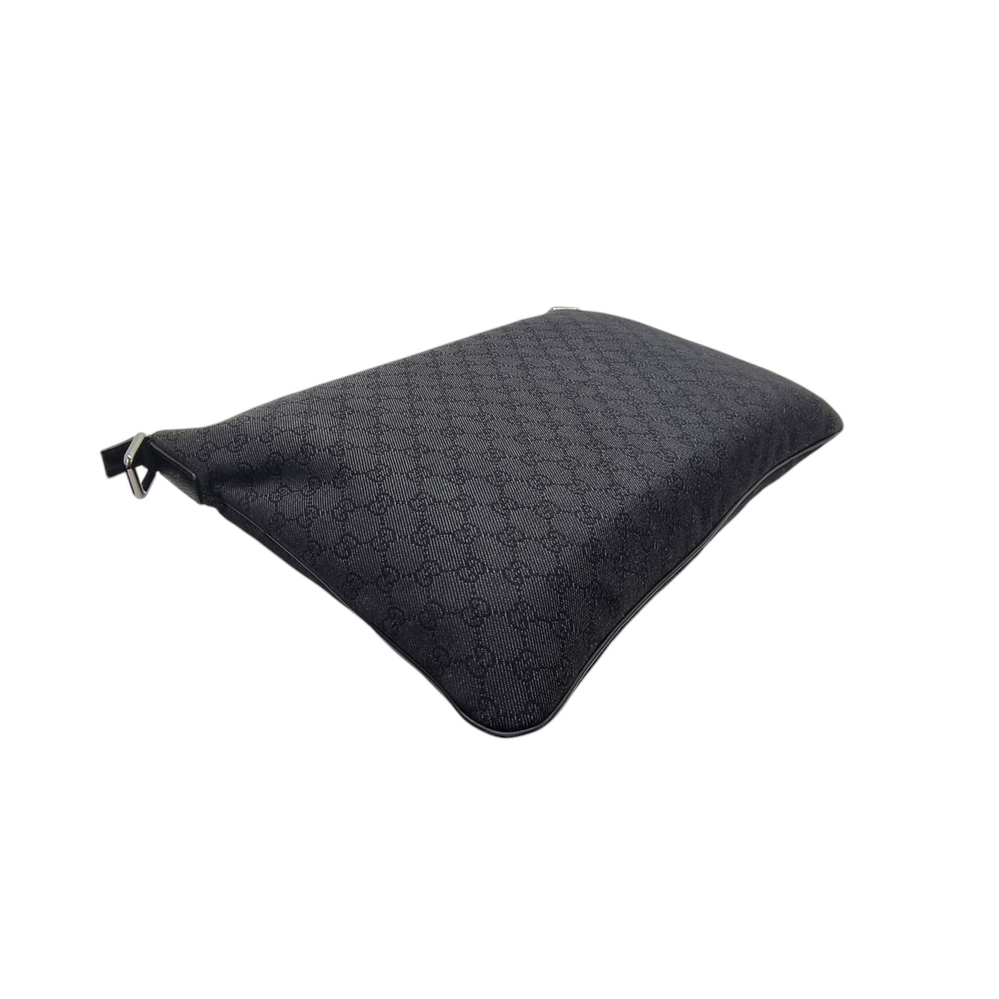 Gucci GG Denim Monogram Messenger Large Bag Shw (Black)