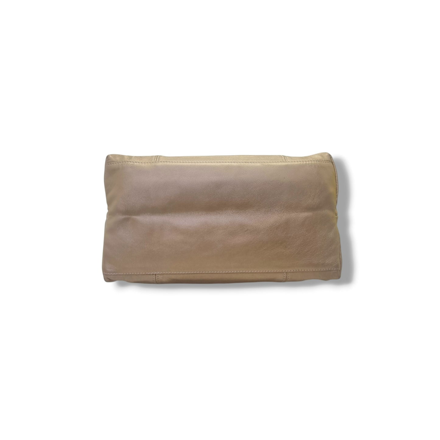 Longchamp Le Pliage Cuir Leather Medium Shw (Metallic Gold)