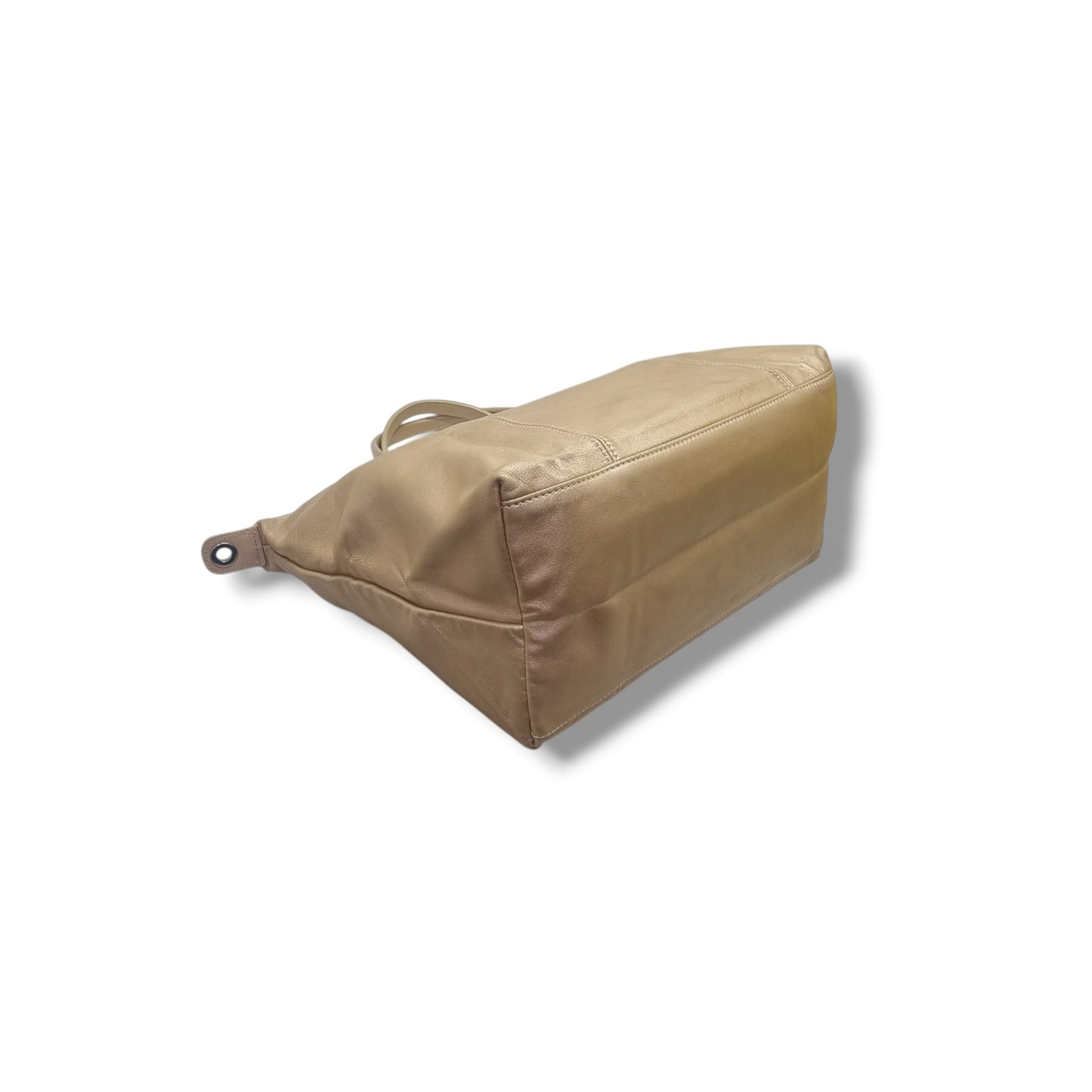 Longchamp Le Pliage Cuir Leather Medium Shw (Metallic Gold)