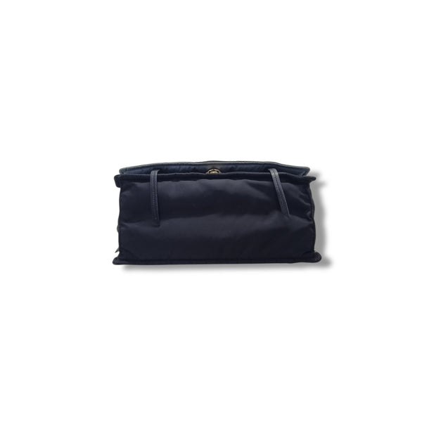 Prada Nylon Etiquette Messenger Bag Ghw (Black)