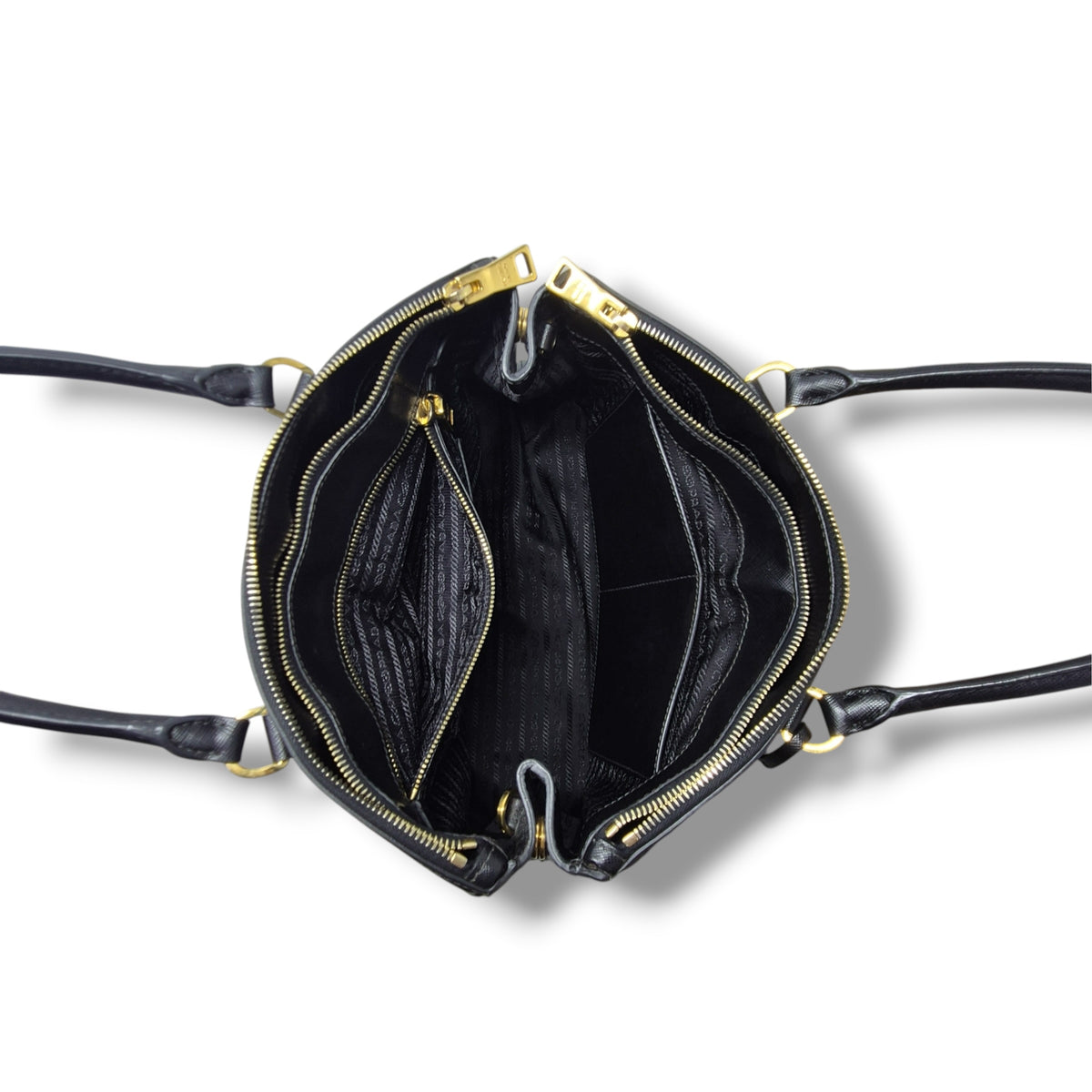 Prada BN2274 Galleria Saffiano Lux Tote Bag Ghw (Black)