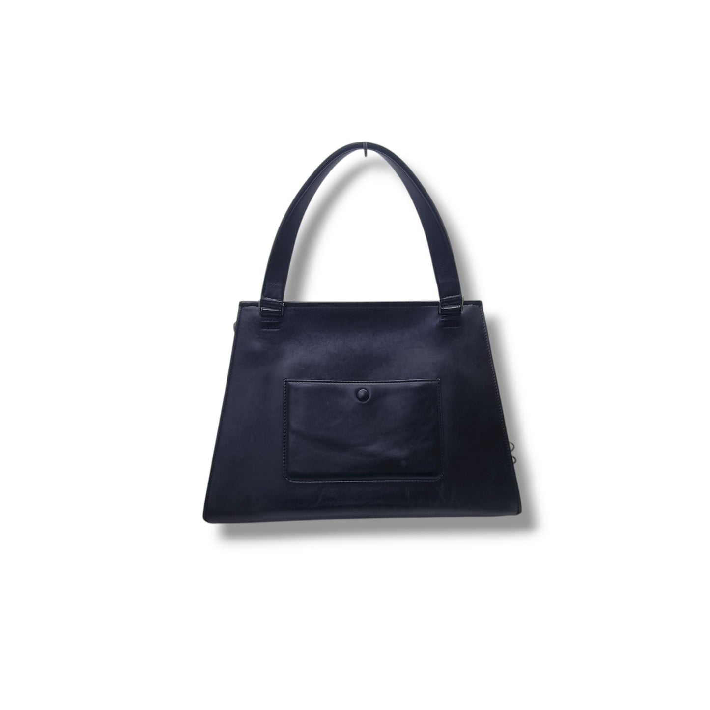 Celine Python Leather Edge Large Shoulder Bag Shw (Black)