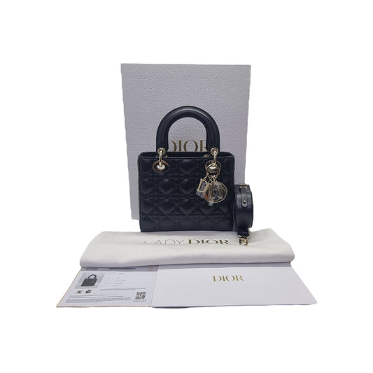 Christian Dior Lady Dior MYABCDior Small Tote Bag Ghw (Black)