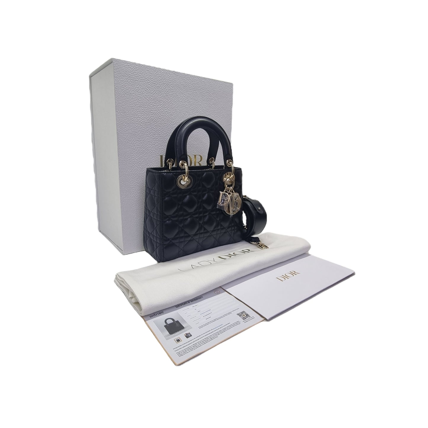 Christian Dior Lady Dior MYABCDior Small Tote Bag Ghw (Black)