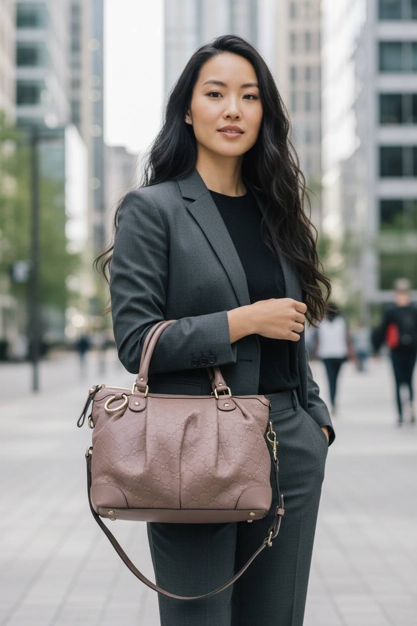 Gucci Guccissima Leather Sukey Tote Bag Ghw (Blush Pink)