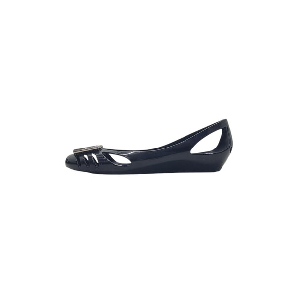 Salvatore Ferragamo Jelly Bermuda Flat Ballet Shoes (Black)