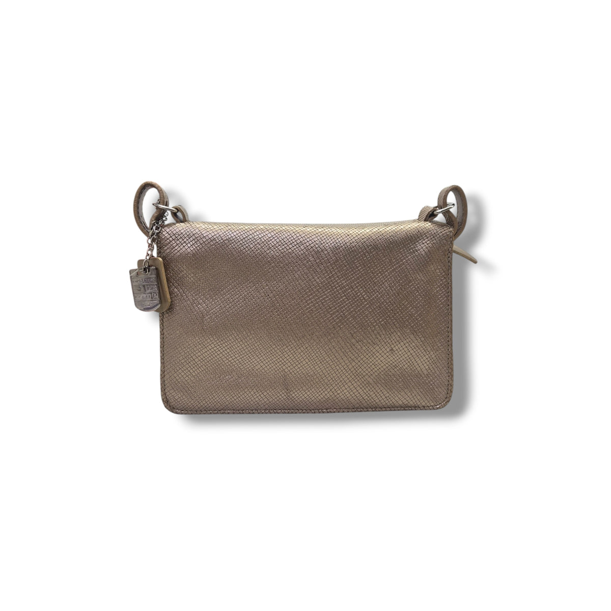Longchamp Quadri Metallic Leather Crossbody Ghw (Metallic Gold)