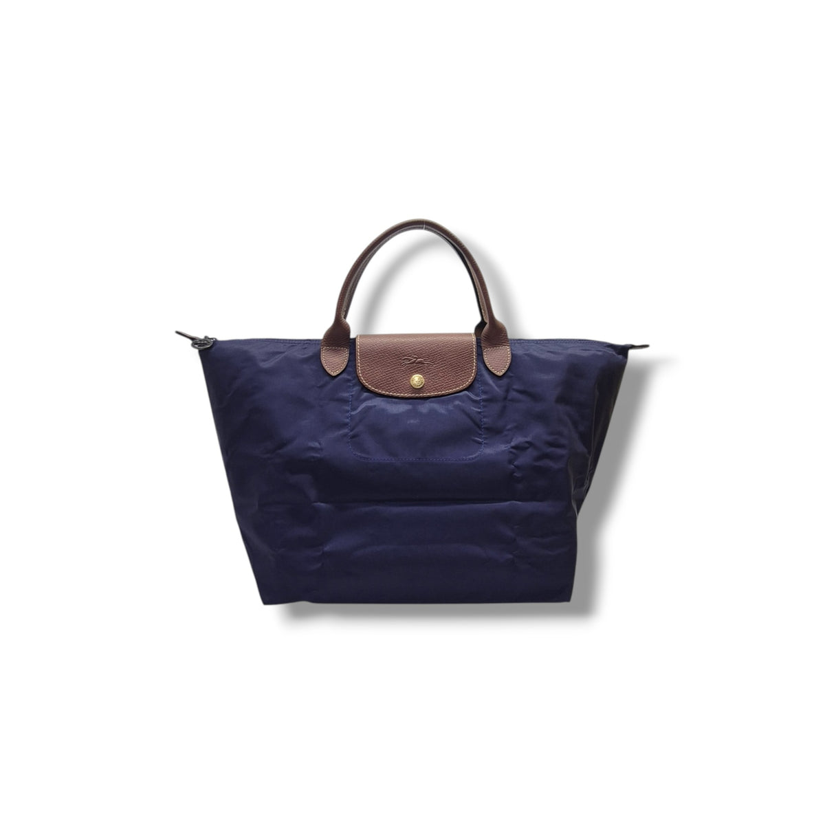 Longchamp Le Pliage SH Medium Polyamide Canvas Ghw (Navy Blue)
