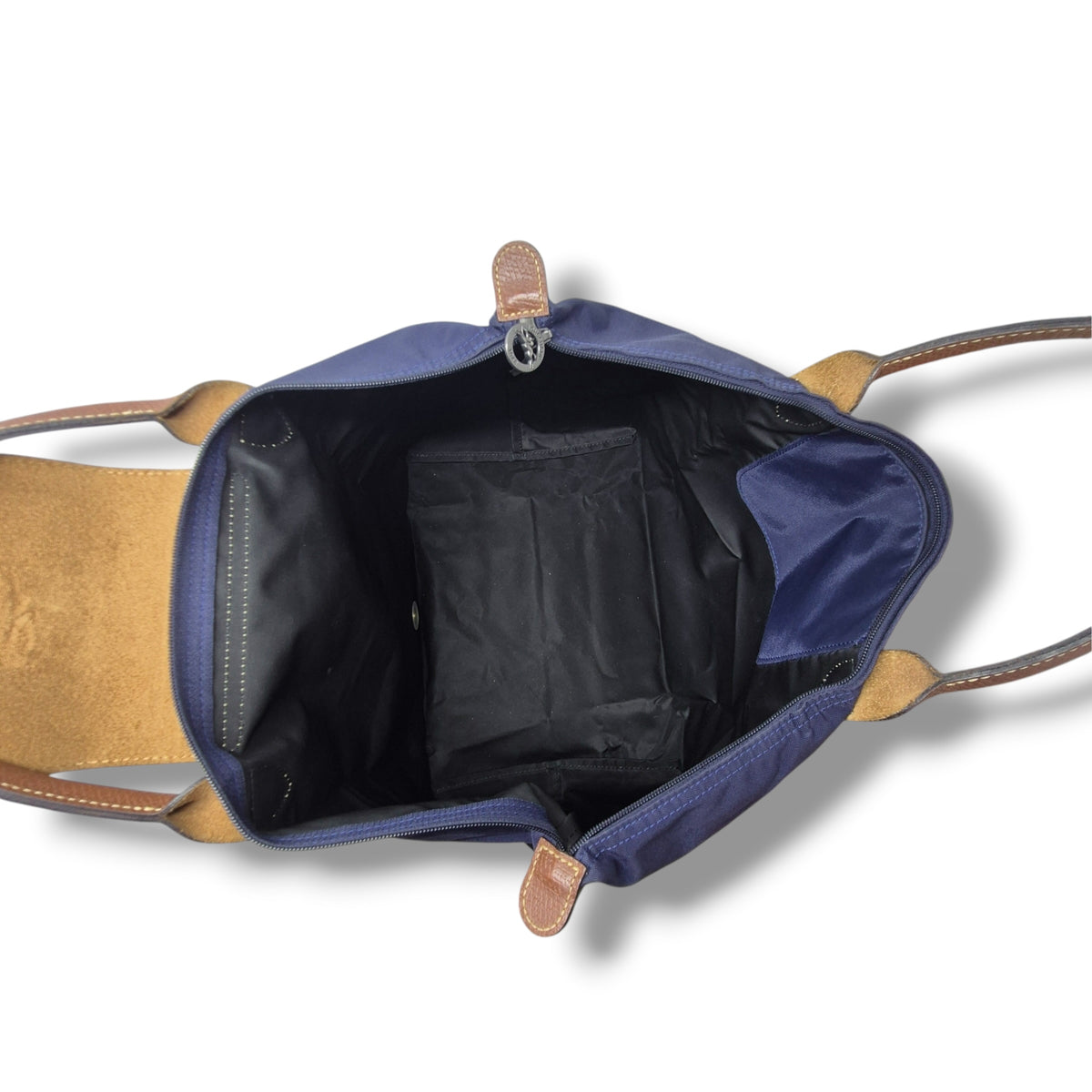 Longchamp Le Pliage SH Medium Polyamide Canvas Ghw (Navy Blue)